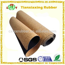 Eco Friendly Cork Natural Rubber Gym Exercising Yoga Mat